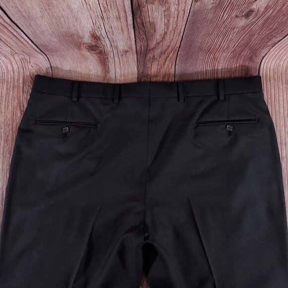 Ralph Lauren Purple Label Mens Size 40(41)x30 Charcoal Flat Front Pants Trousers - Picture 9 of 15